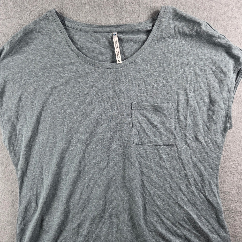 Kuhl T-Shirt Womens Small Heathered Grey Scoop Neck Pocket Dolman Tee